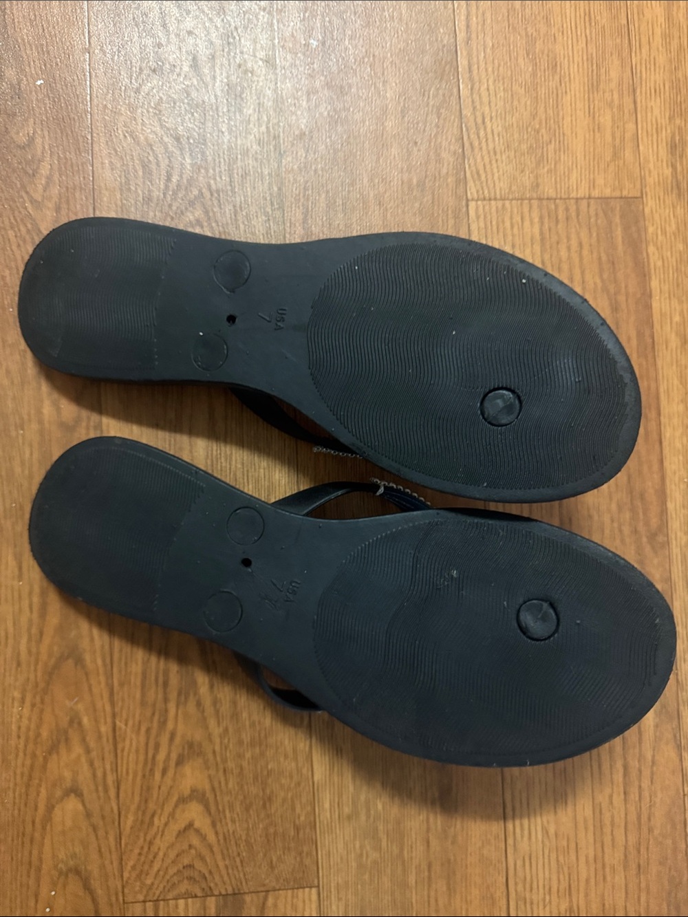 White Line Rhinestone Flip Flops - Picture 2 of 2